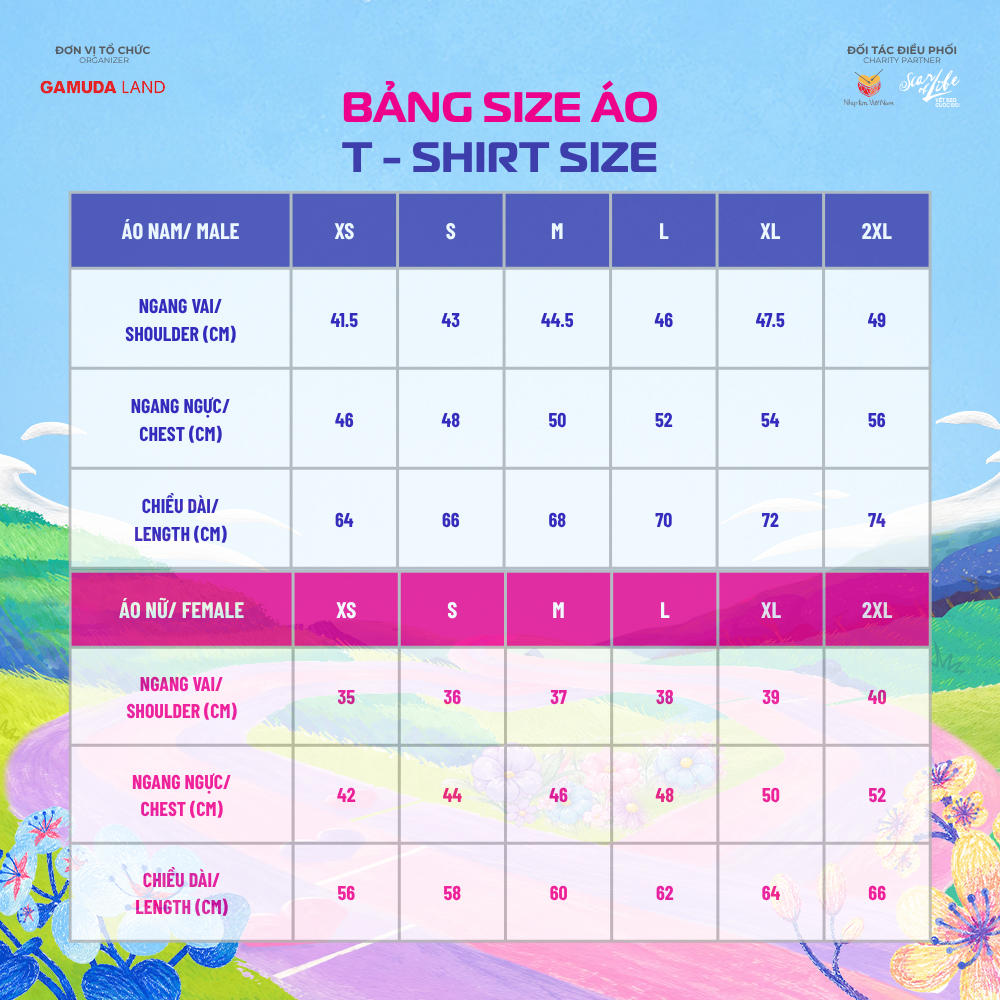 Bảng size áo